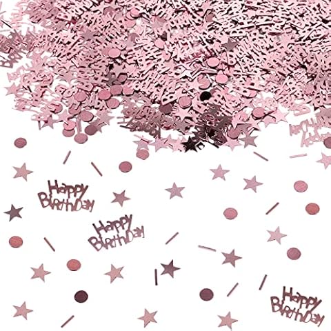 1500 Stück Happy Birthday Konfetti Roségold Cover