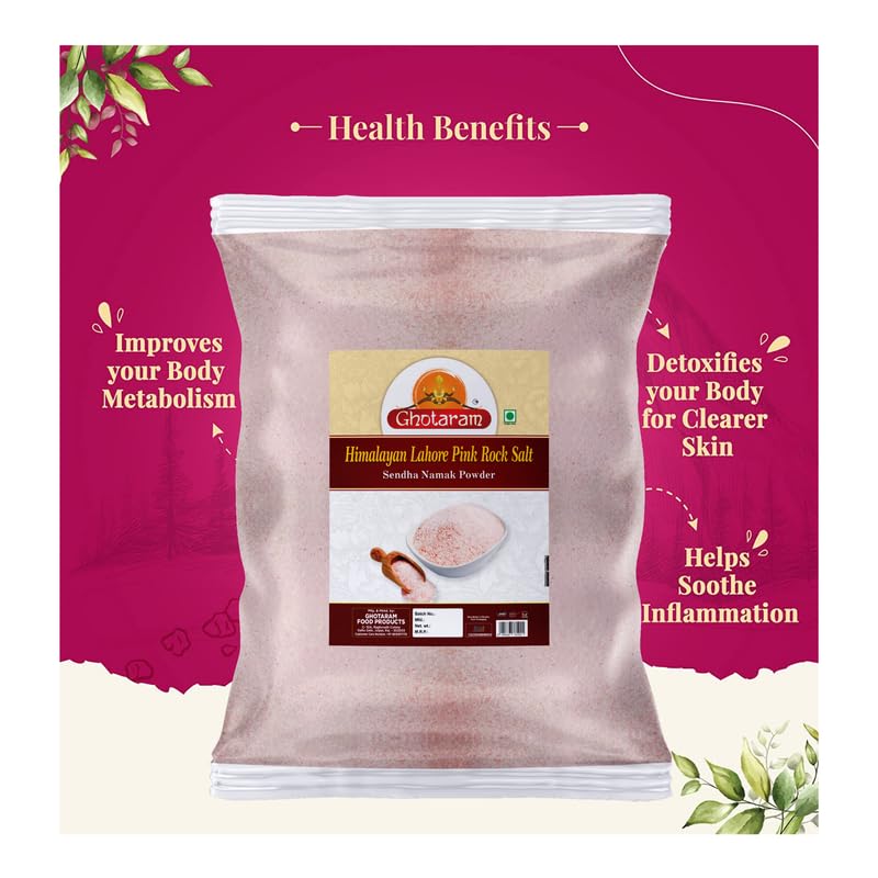 Ghotaram Organic Lahori Sendha Sindhav Saindhava Sandha Namak Lavana, Additive-Free, Gourmet Grade, Signature Quality, Rock Salt for Everyday Cooking, Vrat Upwaas Ka Namak-200GM*1Pack image 3