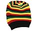 RW mens Classic Rasta Slinky Beanie, Black/Rasta, One Size