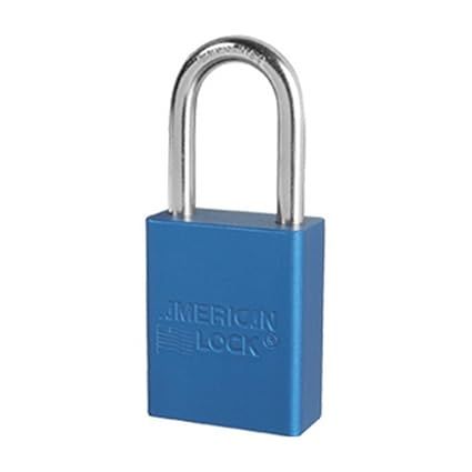American Lock A1106BLU1KEY Q# DG7272 Keyed Padlock, Aluminum, Blue