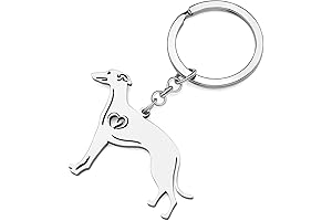 Stainless Steel Whippet Dog Keychain - The Perfect Accessory for Whippet Lovers