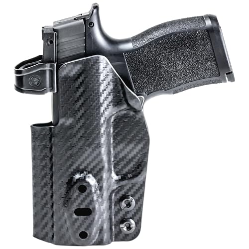 Rounded Tuckable IWB Holster Fits: Sig Sauer P365 XL Holster - RH - Carbon Fiber Black Kydex - Concealment Express - American Made