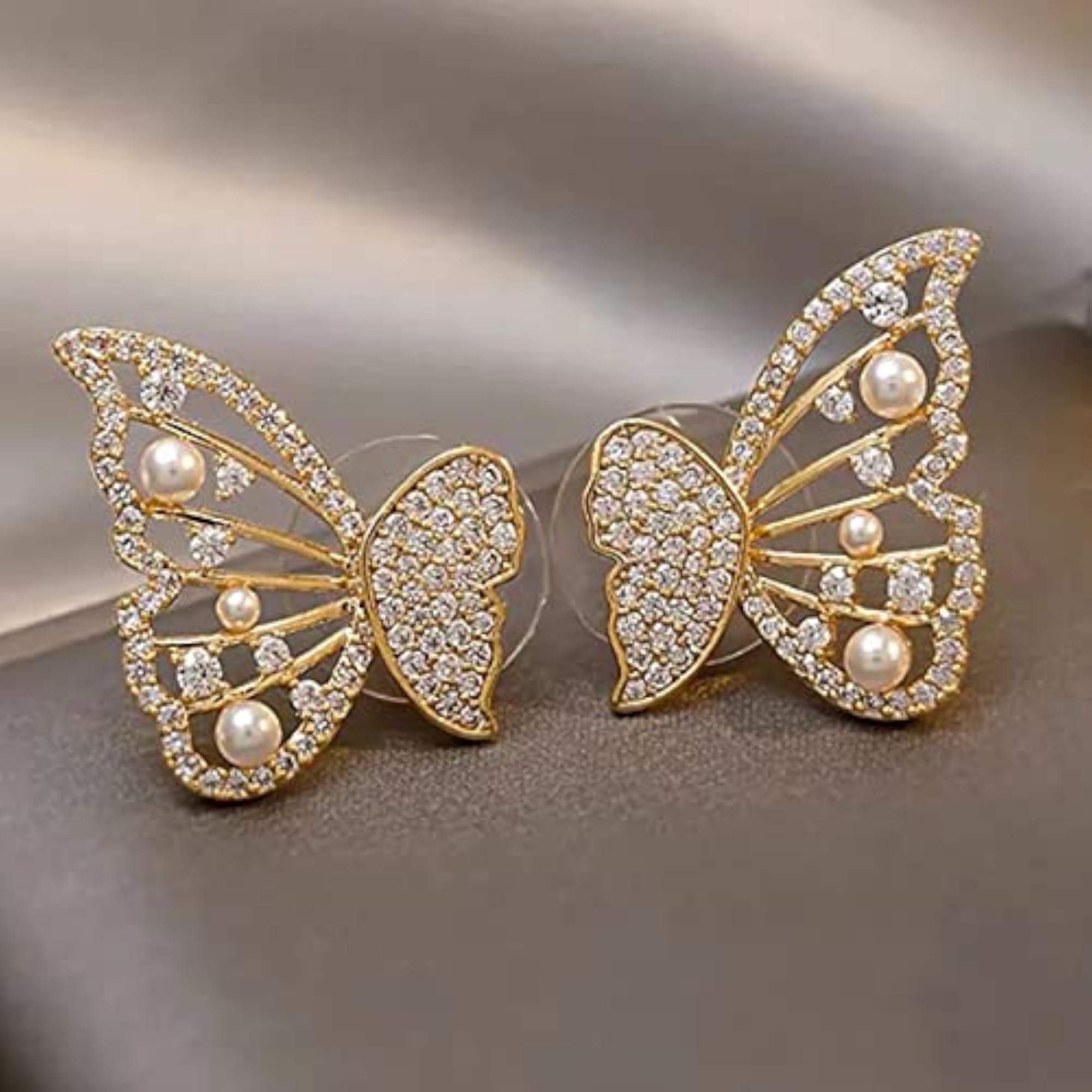 Butterfly Ear Cuff & Stud Earrings Set