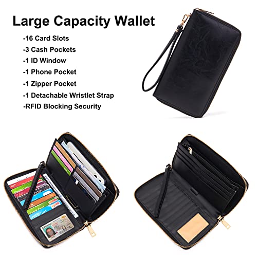 Image of Soperwillton Women Backpack Purse Shoulder Handbags Travel Bag Set 2pcs | Soft PU Leather,Large Capacity,Many Pockets,with a Functional Wallet,with a Detachable Shoulder Strap,Multipurpose Design
