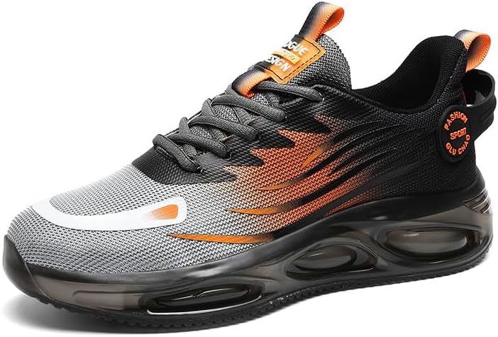 Men's Air Cushion Running Shoes, Breathable Mesh Athletic Sneakers, Lightweight Sport Walking Trainers