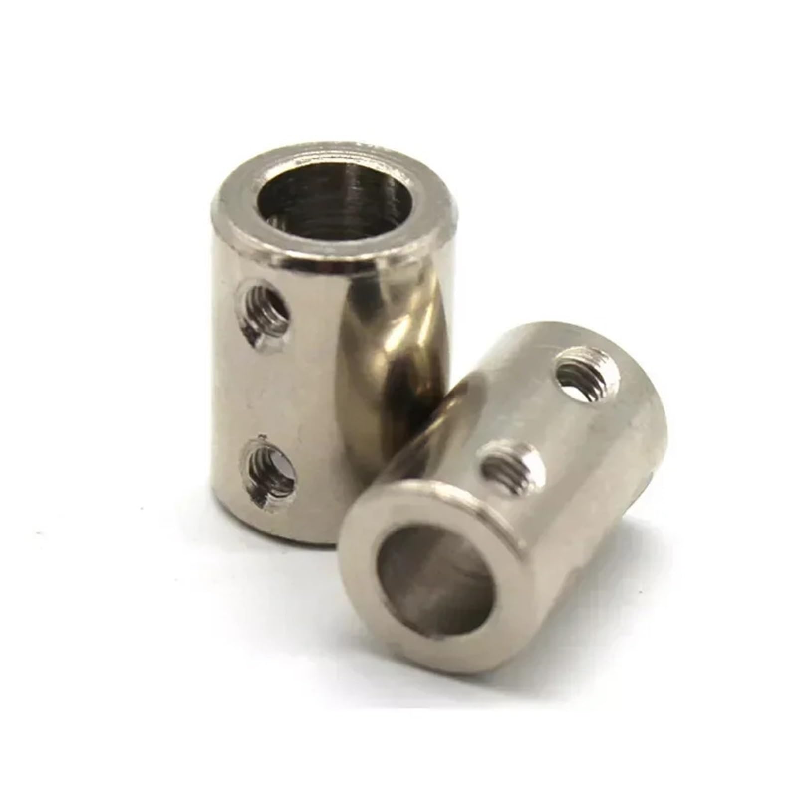 1 jeu d'accouplement rigide 3mm 4mm 5mm 6mm 8mm 10mm 12mm 45#, connecteur de Joint moteur coupleur d'arbre en acier for bricolage(6mm-6mm(1Set))