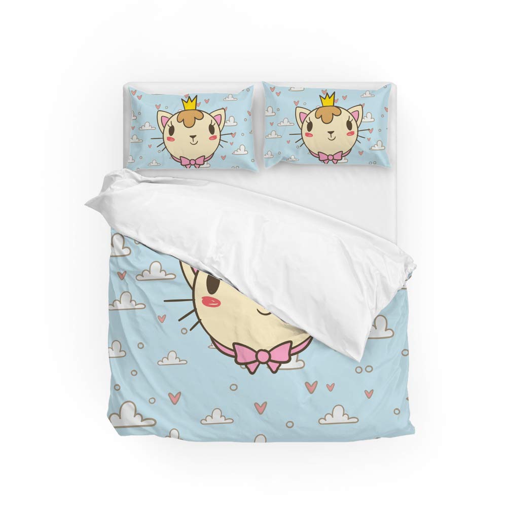 Housse de couette motif chat king pour un sommeil paisible et réparateur