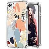 ICEDIO iPhone Xr Case with Screen Protector,Clear with Multi-Colored Painting Patterns for Girls...