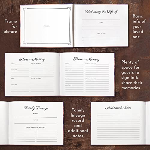 Celebration Of Life Funeral Guest Book, Pond Design Funeral Guestbook With Pen, Memorial Service Guest Book, Memorial Guest Book, Memorial Book, Funeral Book, Signature Book, Funeral Book Guest #TOP4