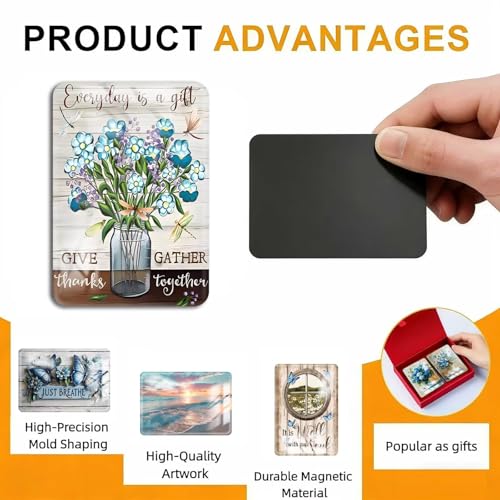 Imán de Nevera Cristal Rectangular con Diseño Floral miniatura 6