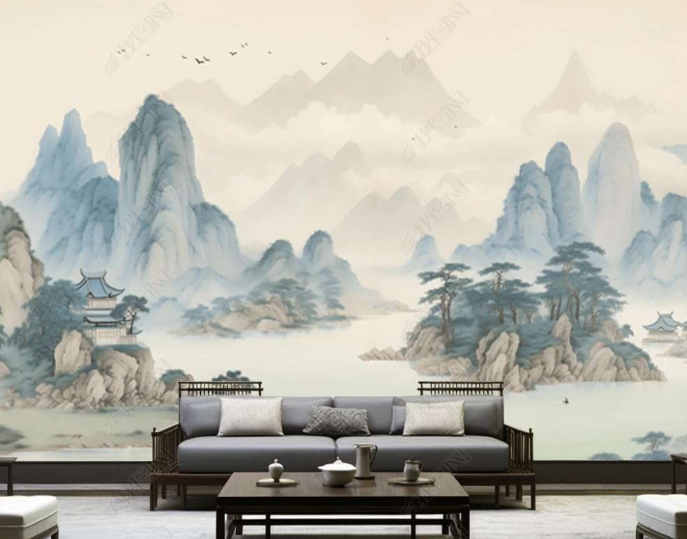Papier peint intissé oiseau au loin pour créer une ambiance zen dans votre salon