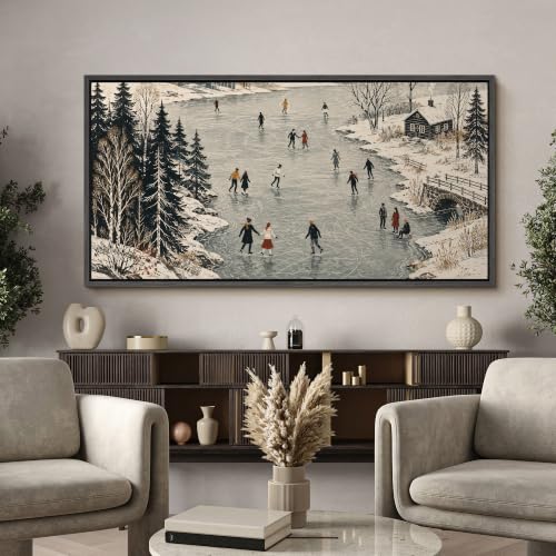 Image of MUDECOR Extra Large Framed Canvas Print Wall Art Skate Art for Living Room