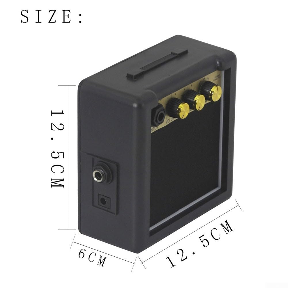 Altavoz de amplificador de guitarra en miniatura, excelente sonido, práctico para colgar, color negro