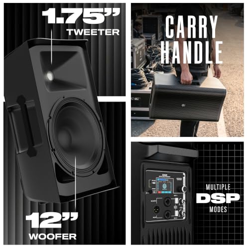 Image of DIGIMORE 2800W Active Speaker with 12 inch Woofer & 1.75 inch Titanium HF | BT 5.3 & TWS | 4 DSP Modes | 2 XLR /6.35mm Input Ports | Class-D Amplifier | Ideal for DJ, Live Events & Performances (D-1205)