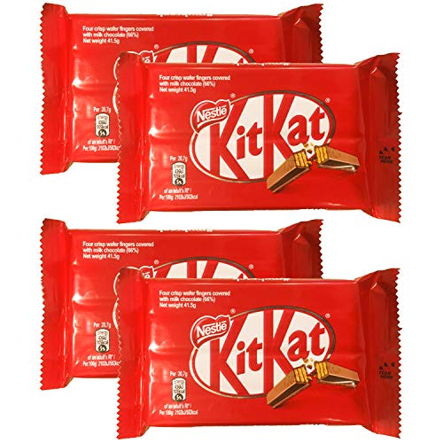 Image of KIT KAT Crisp Wafer Covered with Milk Chocolate, 4 X 41.5 Grams
