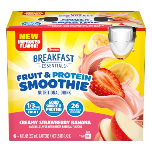 Image of Carnation Breakfast Essentials Fruit & Protein Smoothie, Strawberry Banana