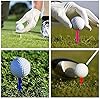 FINGER TEN Golf Tees Plastic Step Down Unbreakable 2 inch 50 Pack, Golf Tees Castle Durable Portable Professional for Golf Practice (All 2'' In White) #4