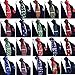 GUSLESON Christmas Ties for Men Fashion Necktie and Pocket Square Red Tie Set (0959-12)