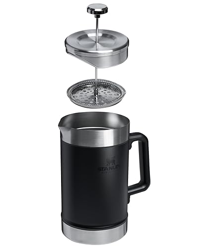 Miniatura 2 de STANLEY Cafetera clásica de prensa francesa que se mantiene caliente, 48 onzas, infusión de 5 minutos, 4 horas de calor, filtro de malla para posos