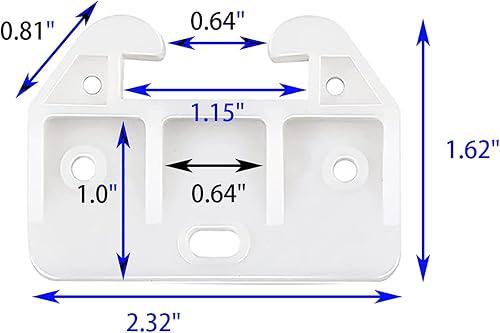 Miniatura 3 de FDXGYH 10 guías de cajones de plástico para cajones, guías de riel de cajón para aparadores y sistemas de cajones blanco