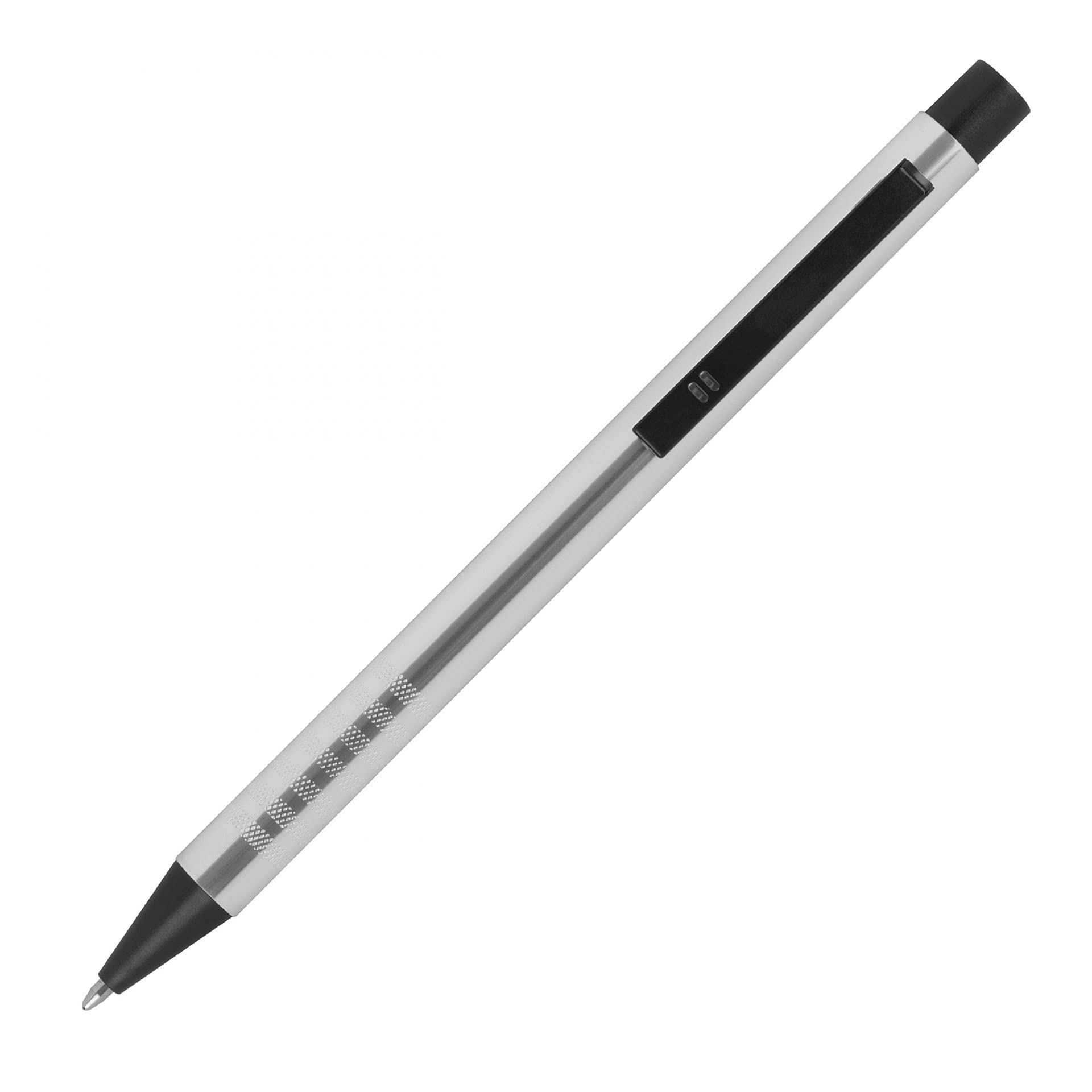 100x Kugelschreiber mit Gravur | Emoji Gravur möglich | Werbekugelschreiber personalisiert | Blau schreibende Mine | Extravagante Griffzone | Metall Druckkugelschreiber mit Wunschgravur (Weiß)