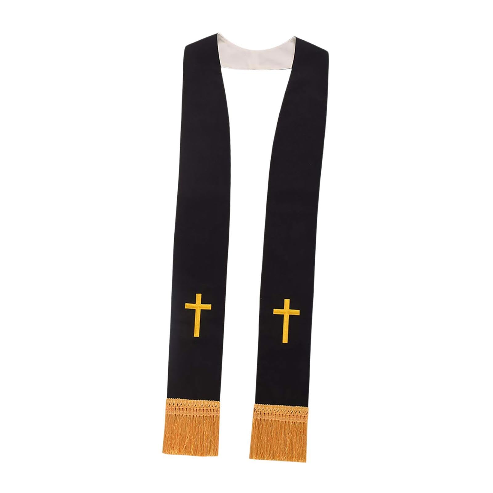 ZOOMELLA Clergy MStole Pastor Wedding Stole for Graduation Party Supplies Wedding Black|Other Uniforms & Work Clothing|Clothing Shoes & Accessories-picture-14