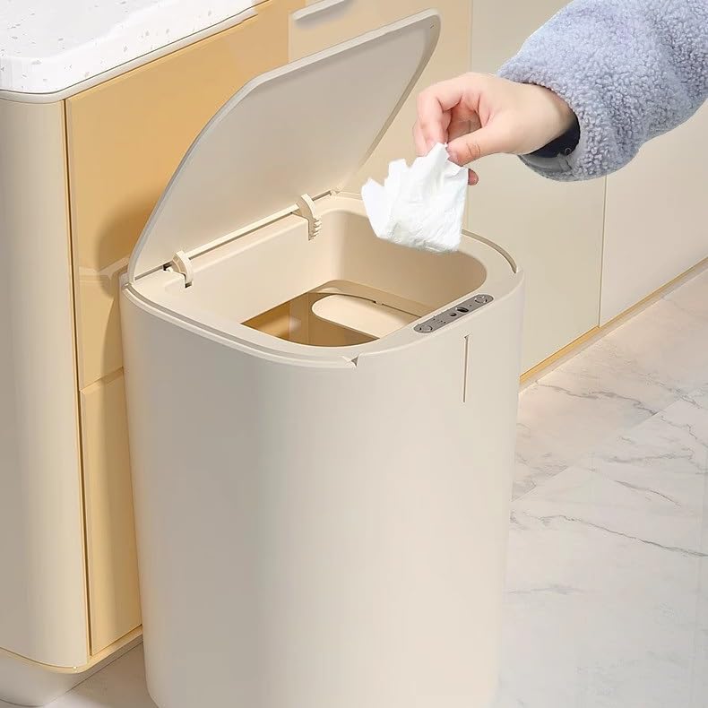 Cubo de basura para oficina con sensor y acabado premium elegante 4