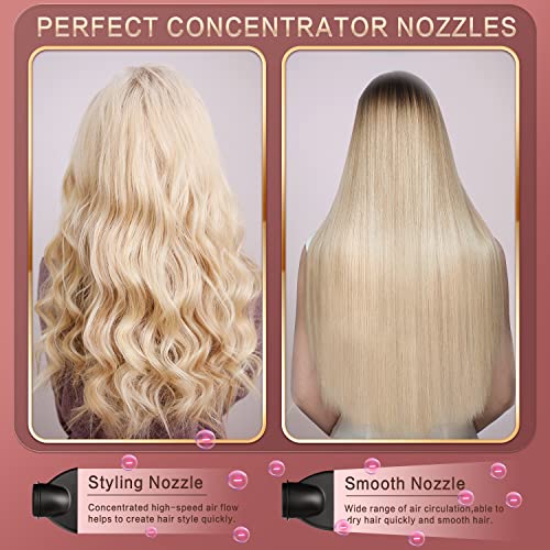 Wadodo Ionic Hair Dryer, 2000W Professional Blow Dryer Fast Drying Hairdryer Travel Blowdryer, Lightweight Constant Temperature Low Noise Portable Salon Ion Hair Dryers For Women Men(Bright Black) #TOP4