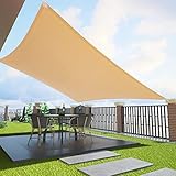 Duerer Sun Shade Sails Canopy 10' x 13' Rectangle, 95% UV Blockage, 185GSM Sail Shade Keep Cool for