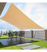 Duerer Zonnezeil, zonwering, tuin, balkon en terras, 3 x 4 m, rechthoekig, 95% UV-blokkering, 185 cm