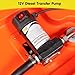 LAPPPLSP Portable Diesel Tank with Pump, 48 Gallon 10GPM Flow Rate Diesel Fuel Transfer Tank with 12V Electric Transfer Pump, Auto Fueling Nozzle, 13FT Hose, for Easy Fuel Transportation