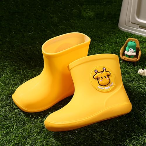 Kids Rain Boots for Boys Girls PVC Cartoon Rubber Rain Non-Slip Shoes Waterproof Baby Easy-On Lightweight Boots3