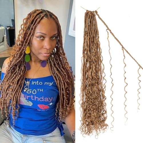 IIFLYDSFA Boho Faux Locs Crochet Hair 24 Inch 8...