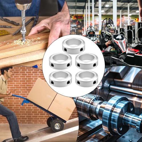 Mbsomnus 5 Stück Stellringe 12mm Klemmring ID 12mm AD 20mm Breite 8mm Stellringe Welle für Rad Axle Getriebe CNC-Maschinen