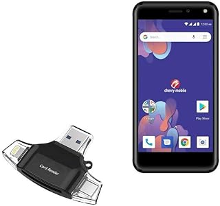 BoxWave Smart Gadget Compatible with Cherry Mobile Flare Y3 - AllReader SD Card Reader, microSD Card Reader SD Compact USB - Jet Black