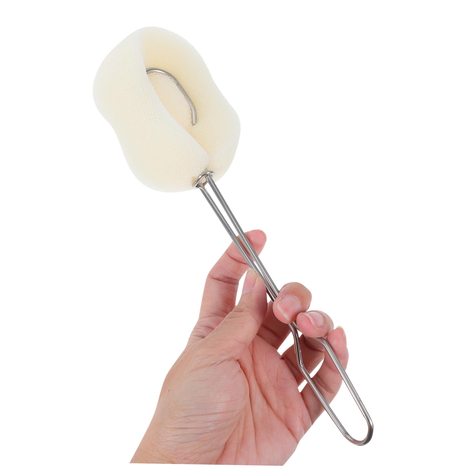 2piezas Cepillos Inoxidable para Lavar Biberones Vasos y Botellas Mango Ergonómico para