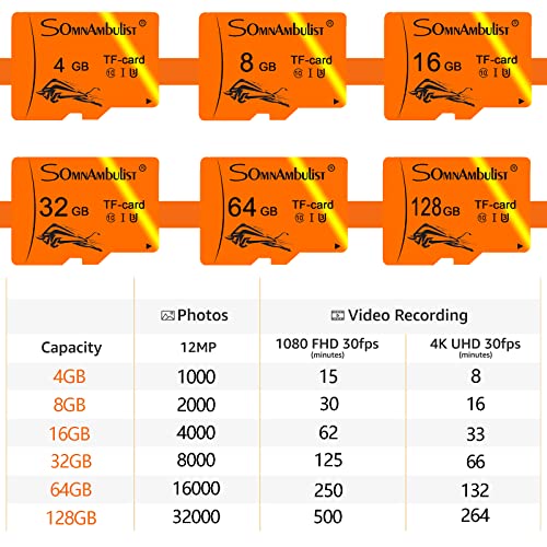 Somnambulist Cartão Micro SD Card 64GB TF Card de Velocidade de Vídeo C10 Certificação Desempenho A1