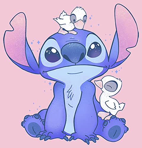 Disney Lilo & Stitch Cute Ducks Girl's Solid Crew Tee2