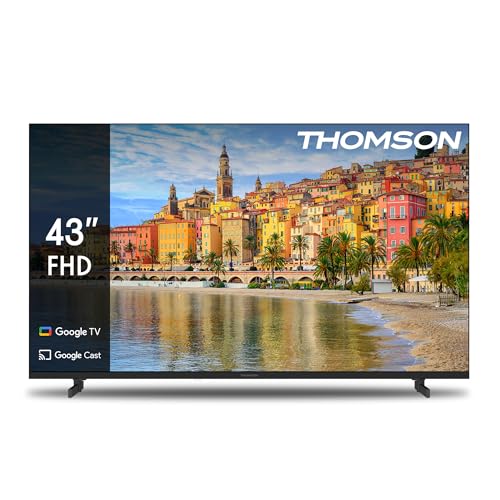 Thomson 43 Zoll (109cm) LED Full HD Google Smart TV, Wi-Fi, Dolby Audio, Bluetooth 5.1, Triple-Tuner (Kabel/Satellit/Antenne), HDMI, CI+, A+ Panel - 43FG2S14