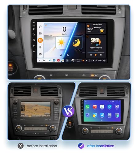 Autoradio GPS pour Avensis T27 Android 15 multimédia CarPlay - 2