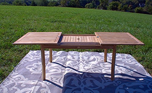 Pebble Lane Living 9 Piece Teak Patio Dining Set, 8 Grade A Teak Dining Chairs & 1 Extendable Dining Table, Weather Resistant & Long Lasting Beauty, Table Measures 83" X 35.5" X 29.5" Fully Extended #TOP7