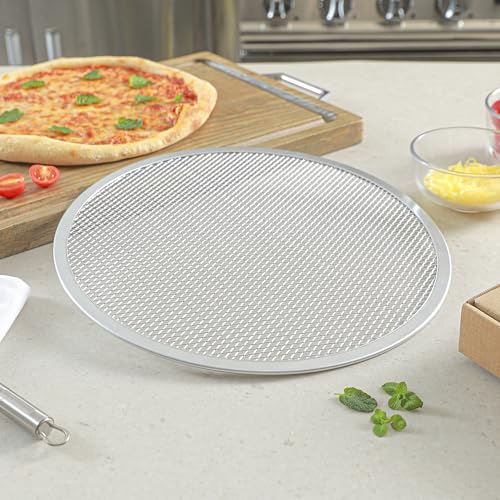 Restaurantware 13 Inch Aluminum Pizza Screen Pack of 72 Mesh Baking Tool For Crispy Crust, Lightweight Stackable Seamless Rim Rust-Resistant Baking Screen, Reusable for Pizzerias, Home Oven Use by Restaurantware - Image 3