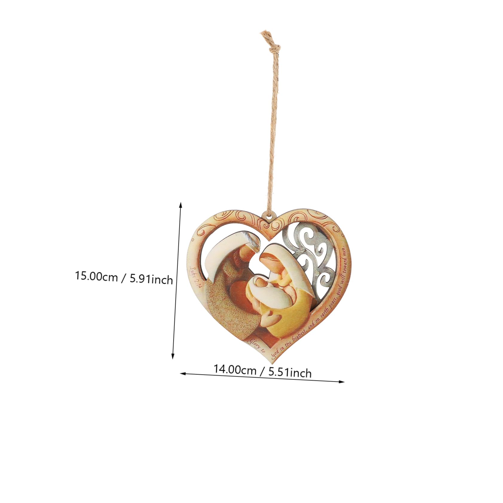 SOIMISS 3piezas Colgante De Madera Diseño De Corazón Amoroso para Decoración De Pared El Hogar Adorno Creativo para Salón y Dormitorio para Familia y