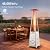 EAST OAK Pyramid Patio Heater, 48,000 BTU Outdoor Patio Heater All Stainless Steel, Quartz Glass Tube Propane Heater for Commercial & Residential, Triple Protection System, With Wheels, 2024 Upgrade