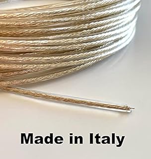 IPEA Cavo Stendibiancheria da 4 mm in Acciaio – 20 Metri – Plastificato – Trasparente – Spessore 0,4 cm