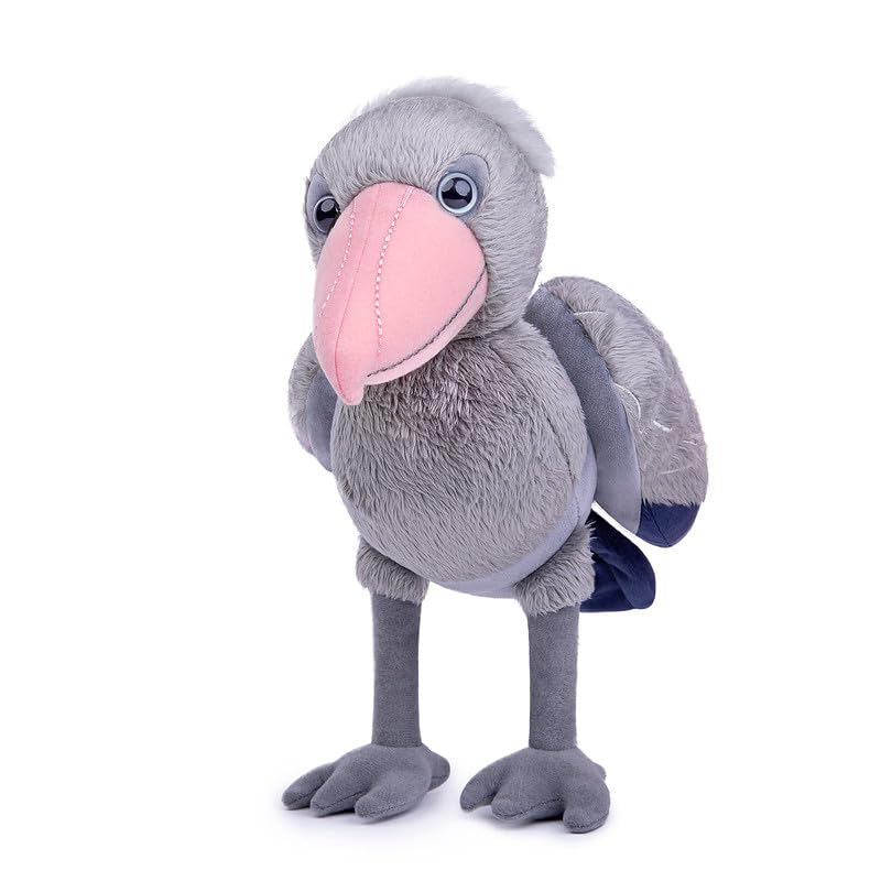 PuffPurrs Simulation Shoebill Plush Toy Stuffed Animals - Soft Realistic 10” Gray Shoebill Balaeniceps Rex Doll, Cute Toys Real Plushie Toy Home Decoration, Unique Plush Gift Collection for Kids — image 1