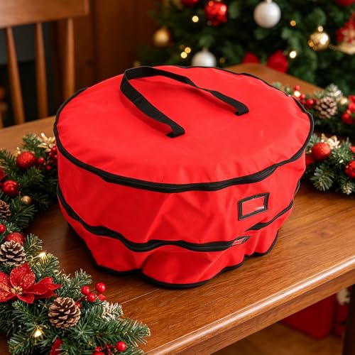 Bolsa de coronas navideñas con compartimentos dobles que evitan deformaciones 7