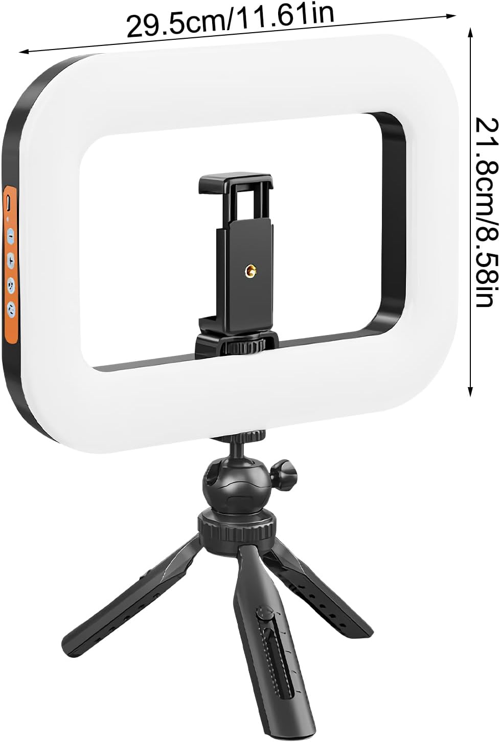 Ring Light Tripod - Extendable Selfie Stick Stand with Light | Adjustable Mount Holder with Lightweight Design, Phone Accessory for Vlogging, Video Recording, Photography, Live Streaming 11.61x8.58in