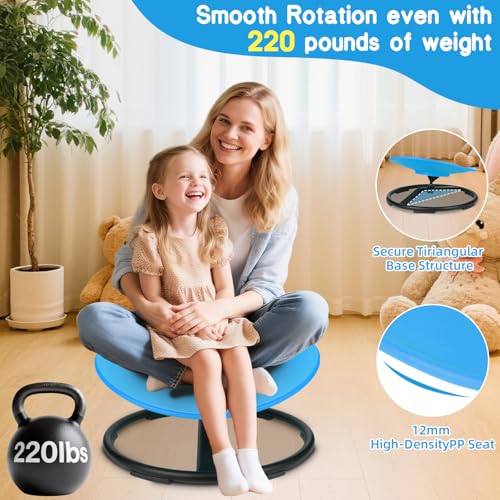 Image of Winnrok Spinning Chair for Autistic Kids, Sensory Chair for Kids Swivel Chair Training Body Coordination, Sit and Spin Toys for Toddlers with Autism & ADHD Autism Sensory Products Toys