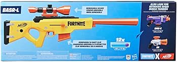 Nerf Fortnite Basr-L Bolt Action, Includes 6-Dart Clip & 12 Nerf Fortnite Basr-L Bolt Action, Includes 6-Dart Clip & 12